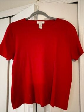 Jones New York women’s  Red Short Sleeve Shirt